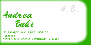 andrea buki business card