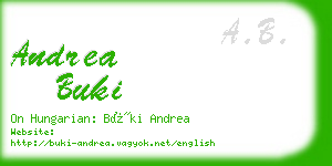 andrea buki business card